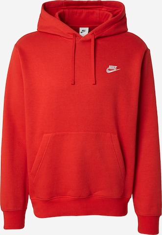 Nike Sportswear Суичър 'Club Fleece' в червено: отпред