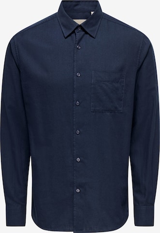 Coupe regular Chemise Only & Sons en bleu : devant