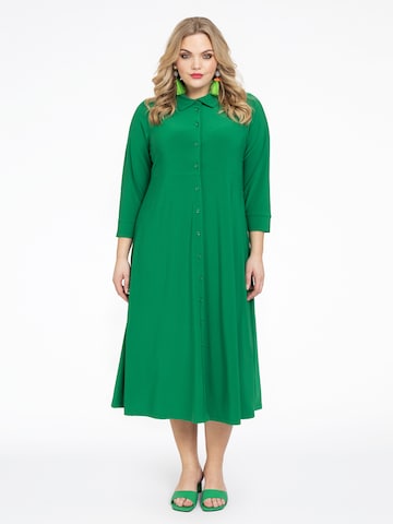 Yoek Shirt Dress 'Dolce' in Green