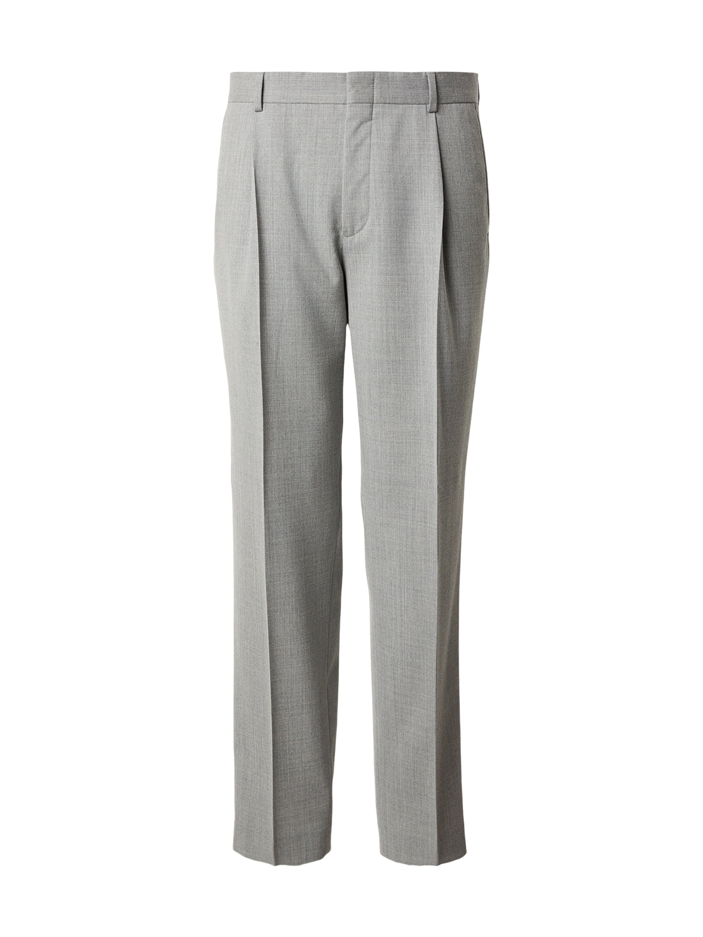 Michael Kors Tapered Bandplooibroek in Grijs: voorkant