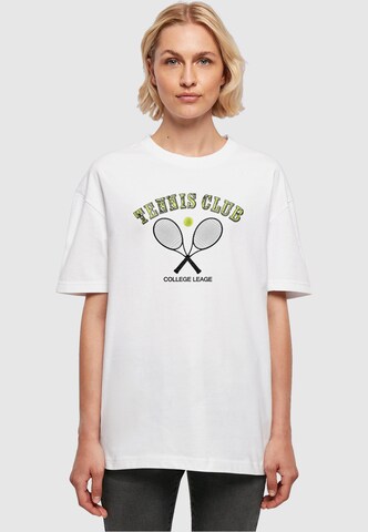 Merchcode Shirt 'Tennis Club' in Weiß: predná strana