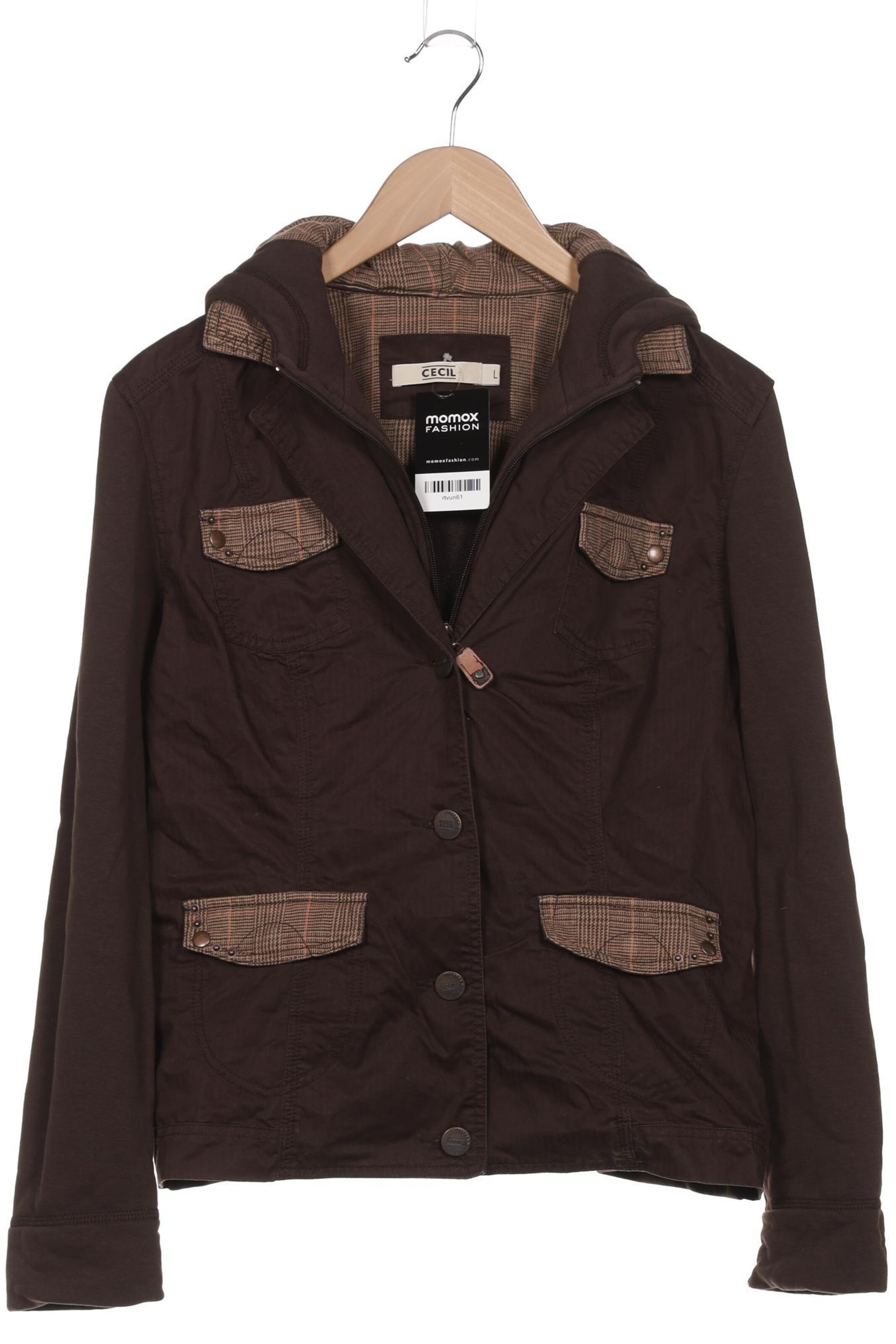 CECIL Jacket & Coat in L in Brown: front