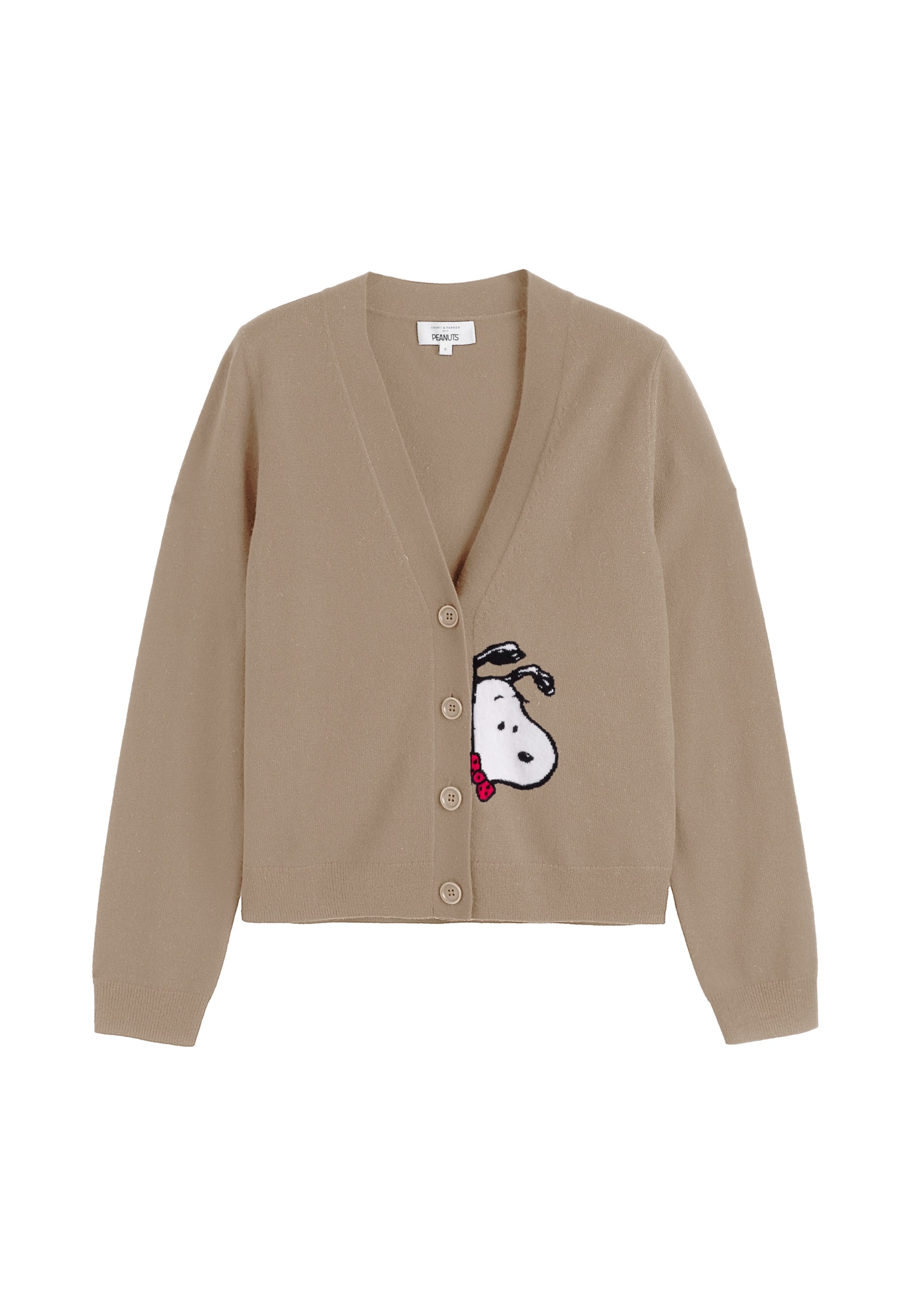 Giacchetta 'Snoopy Peekabow' di Chinti & Parker in beige: frontale