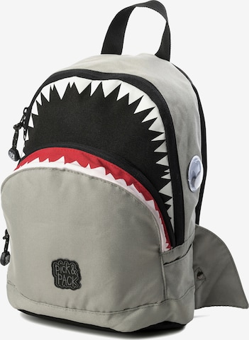 Pick & Pack Backpack 'Shark' in Grey: front