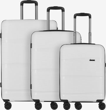 D&N Suitcase Set 'Travel Line 4300' in White: front