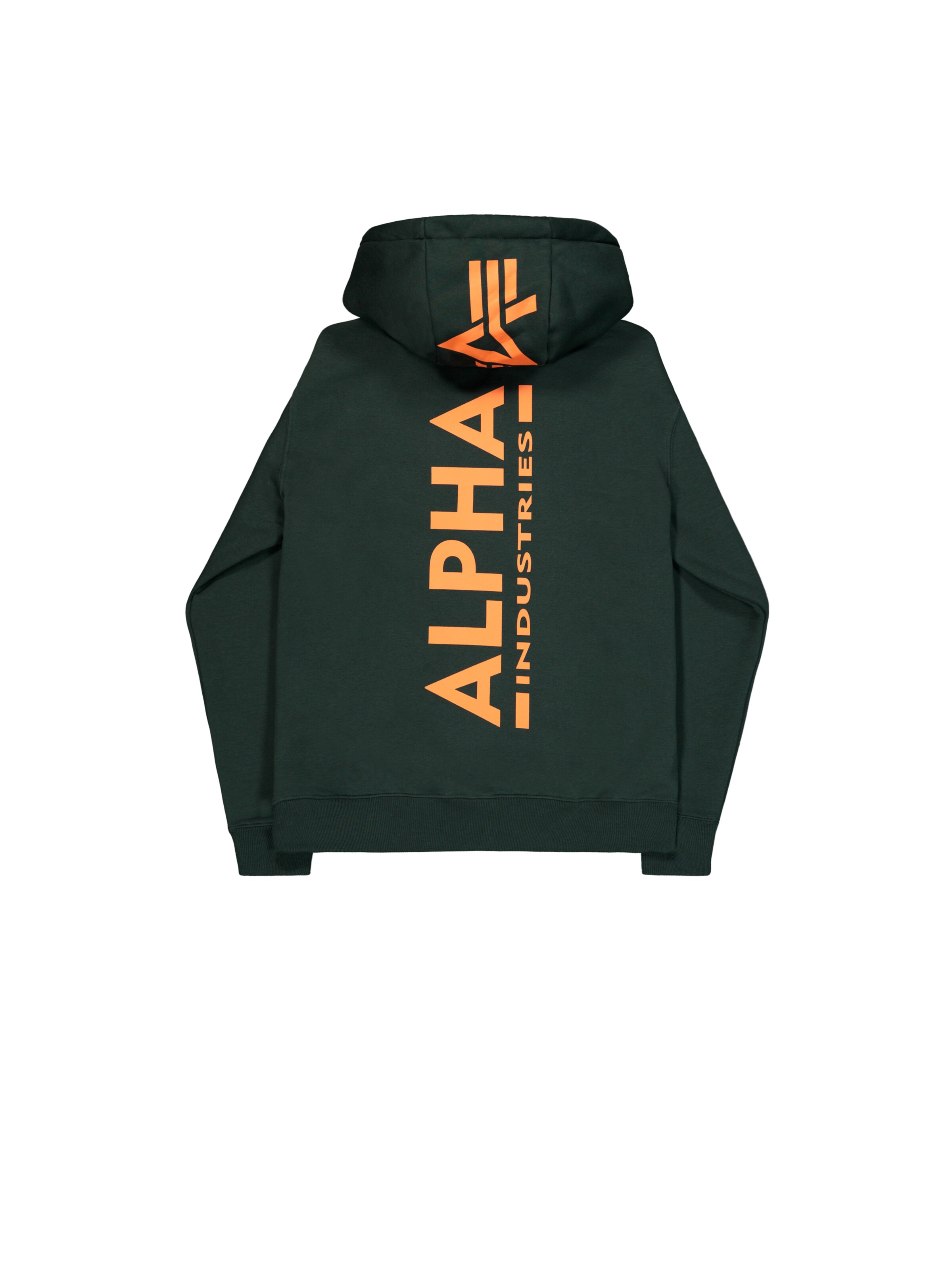 ALPHA INDUSTRIES Sweatjacke 'Backprint' in Grün