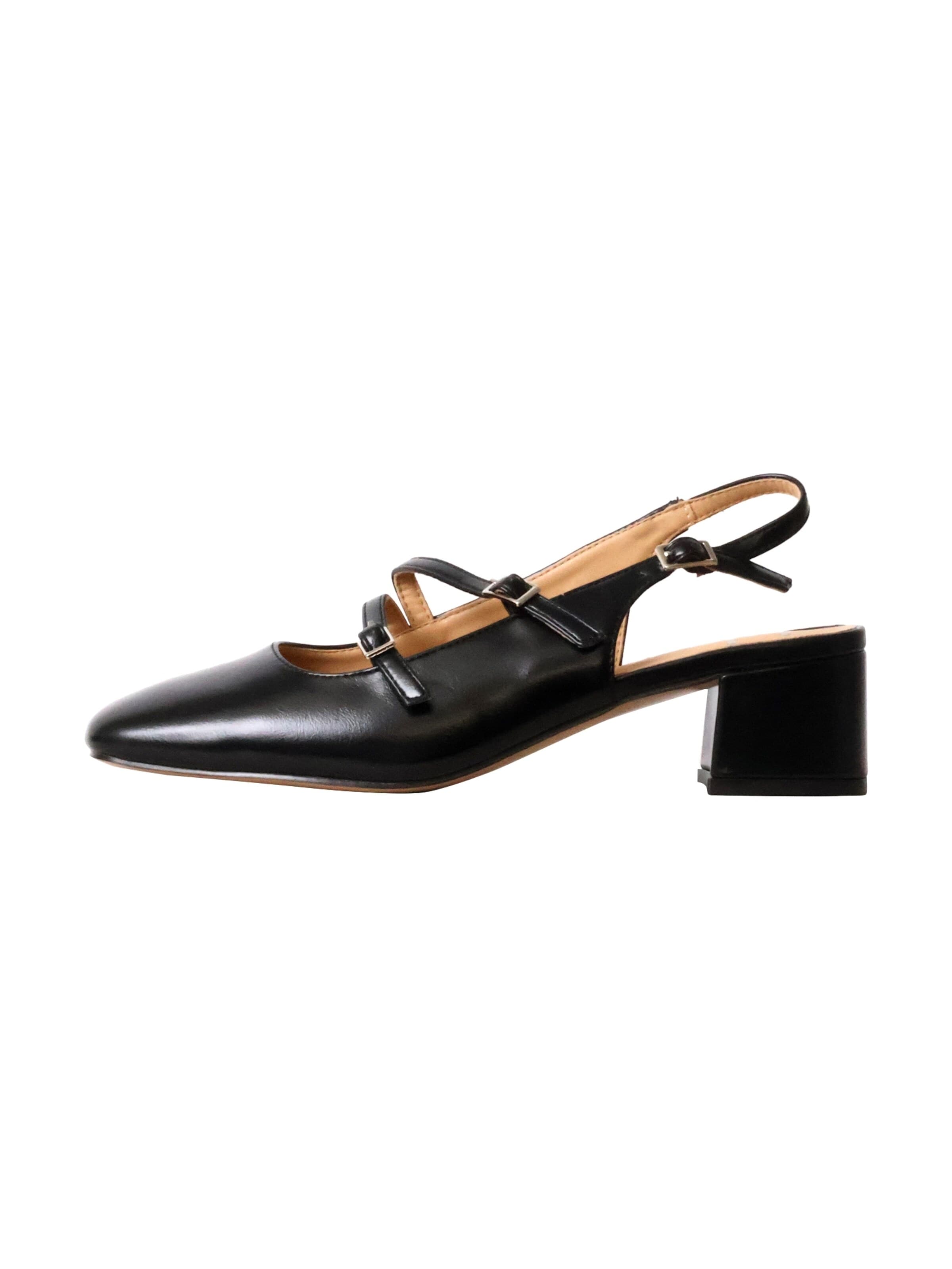 Décolleté 'Pumps mit Riemchen „Inia“' di Super Mode in nero: frontale