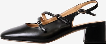 Décolleté 'Pumps mit Riemchen „Inia“' di Super Mode in nero: frontale