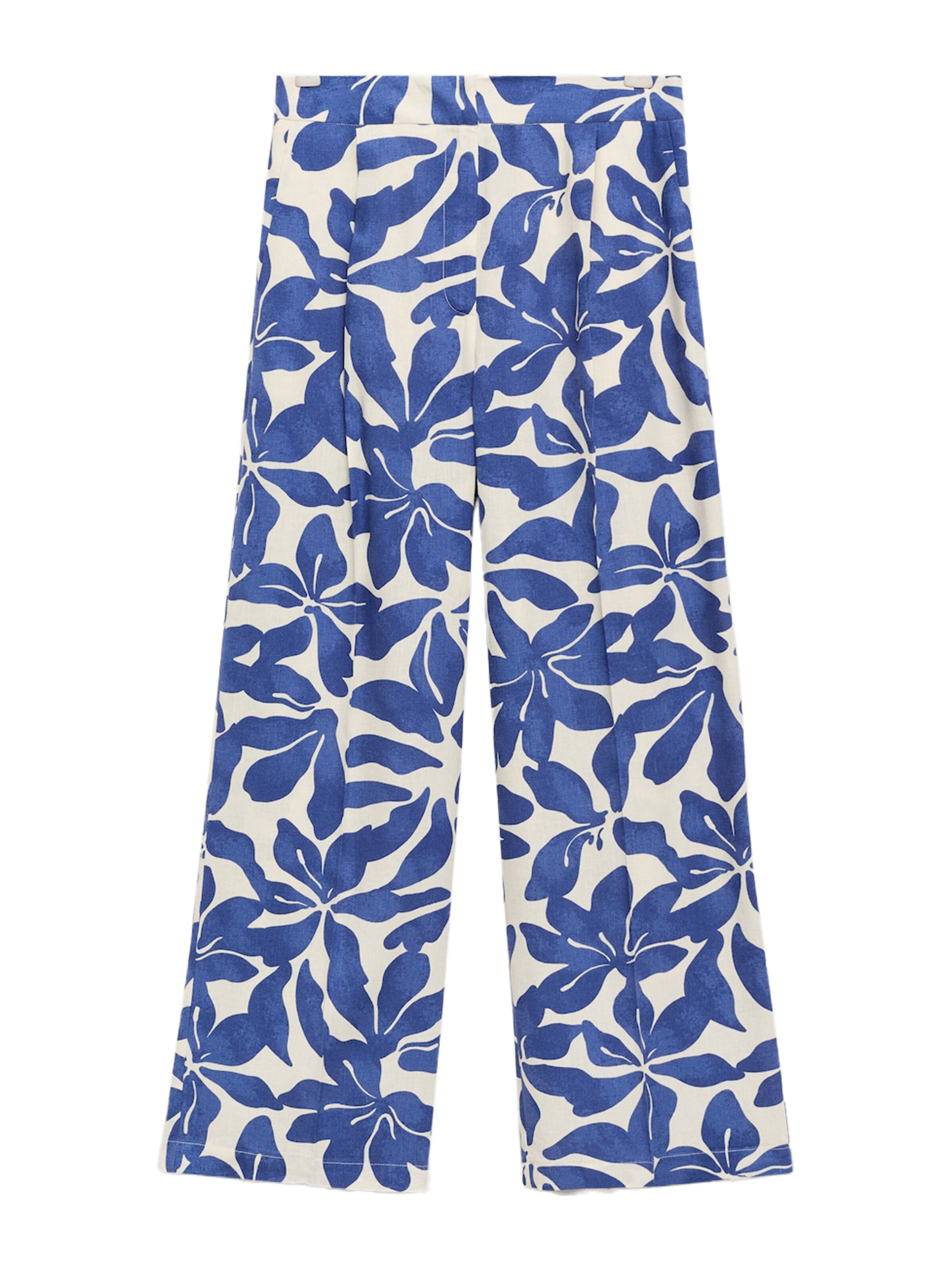 MANGO Wide Leg Hose 'JAMIE' in Blau: Vorderseite