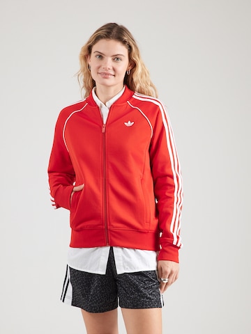 Giacca di felpa di ADIDAS ORIGINALS in rosso: frontale