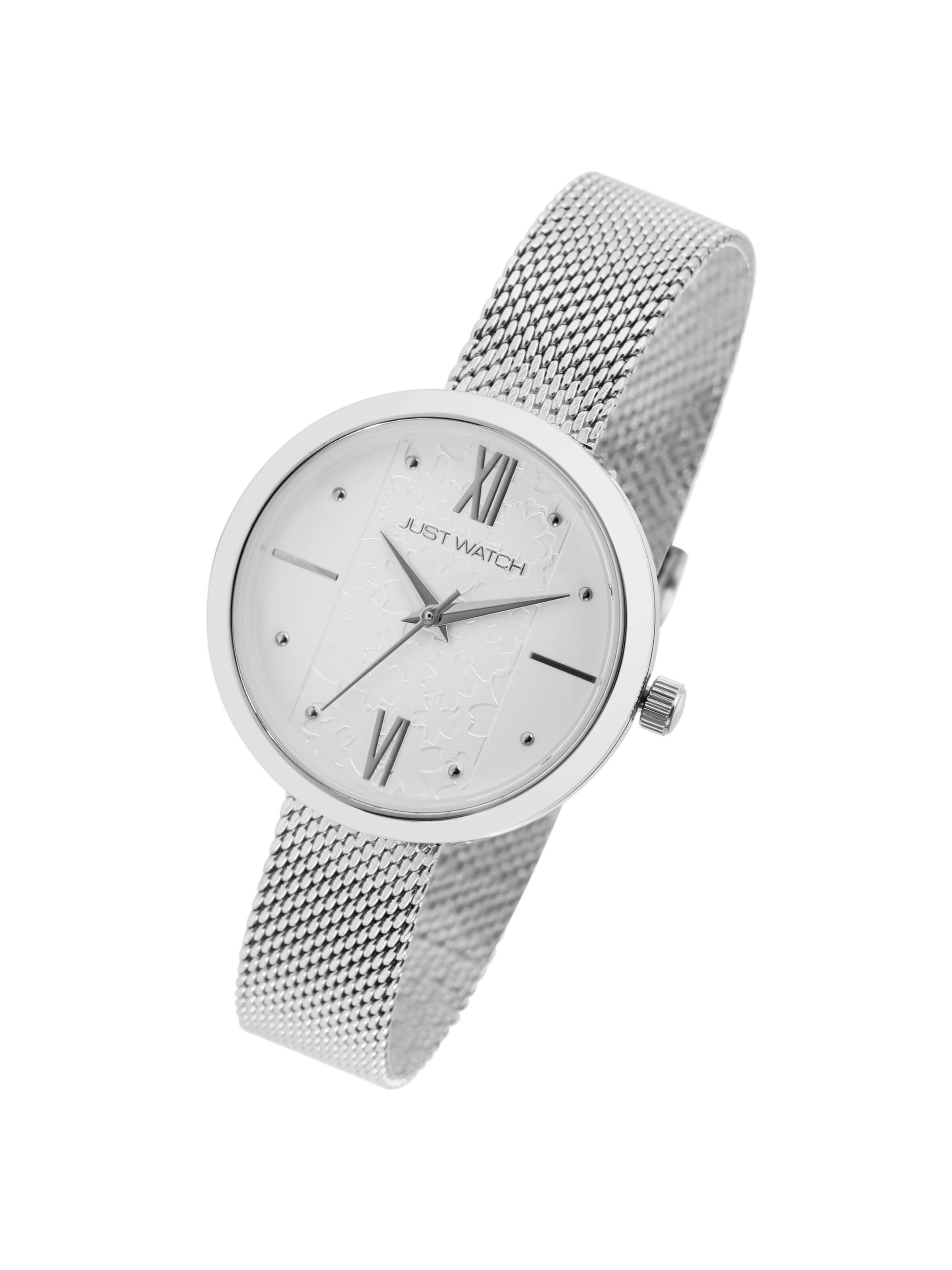 Just Watch Analog Watch 'Salietta, Mineralglas' in Silver: front