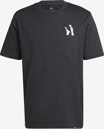 ADIDAS SPORTSWEAR Toiminnallinen paita 'Lounge Slides' värissä musta / valkoinen, Tuotenäkymä