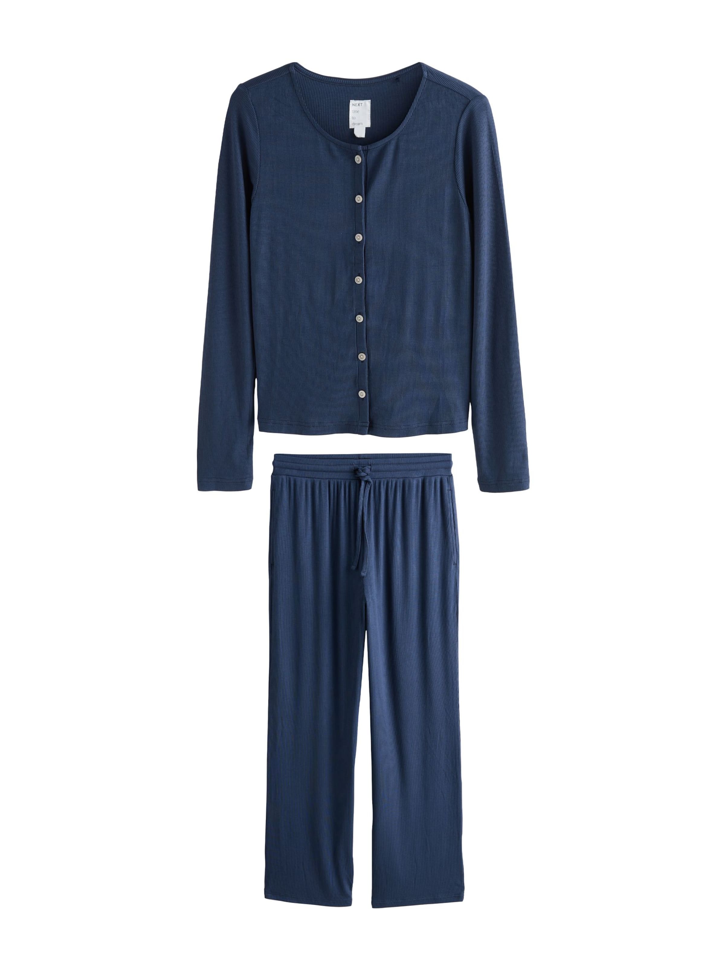 Pijama de la Next pe albastru: față