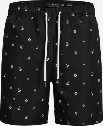 Shorts de bain 'Maya' INDICODE JEANS en noir : devant