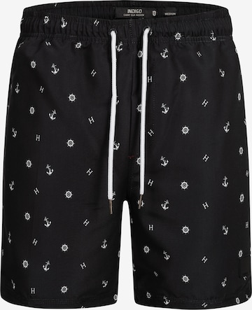 Shorts de bain 'Maya' INDICODE JEANS en noir : devant