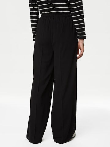 Wide leg Pantaloni di Marks & Spencer in nero