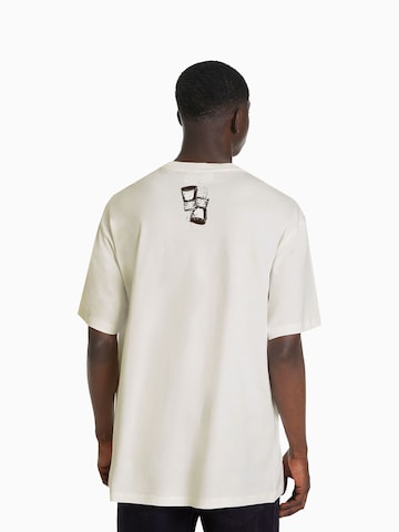 Bershka T-Shirt in Weiß