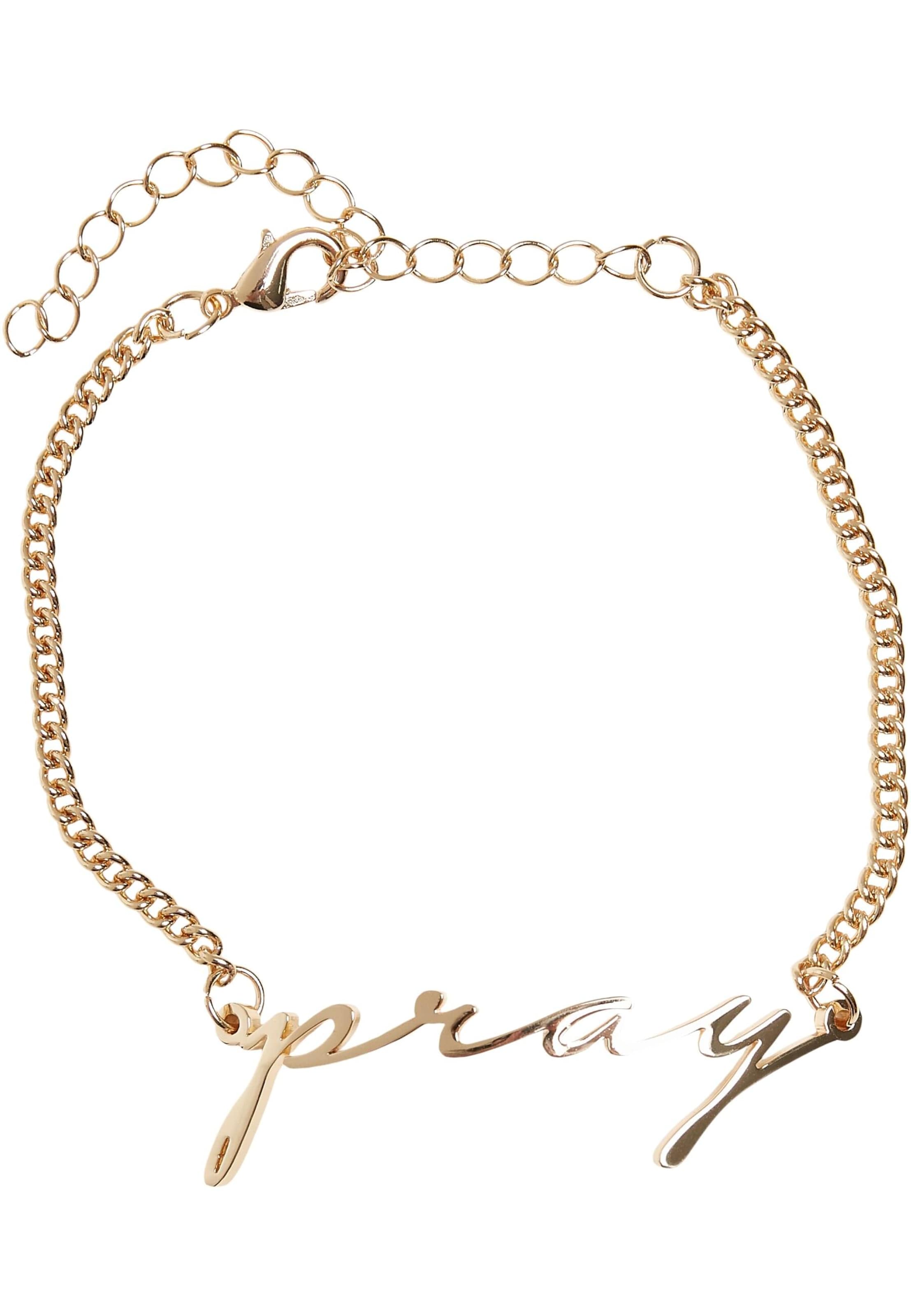 Mister Tee Armband 'Pray' i guld: framsida