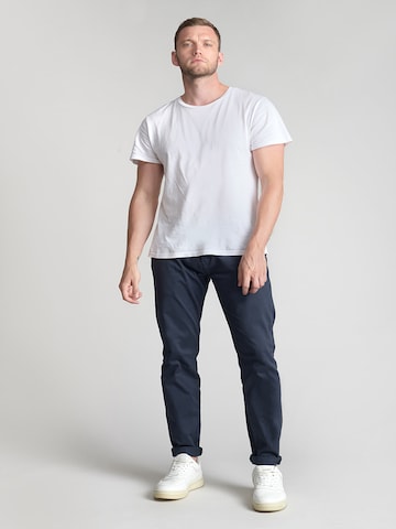 Le Temps Des Cerises Slimfit Chino 'Cesar' in Blauw