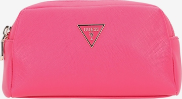 GUESS Cosmetic Bag in Pink: front