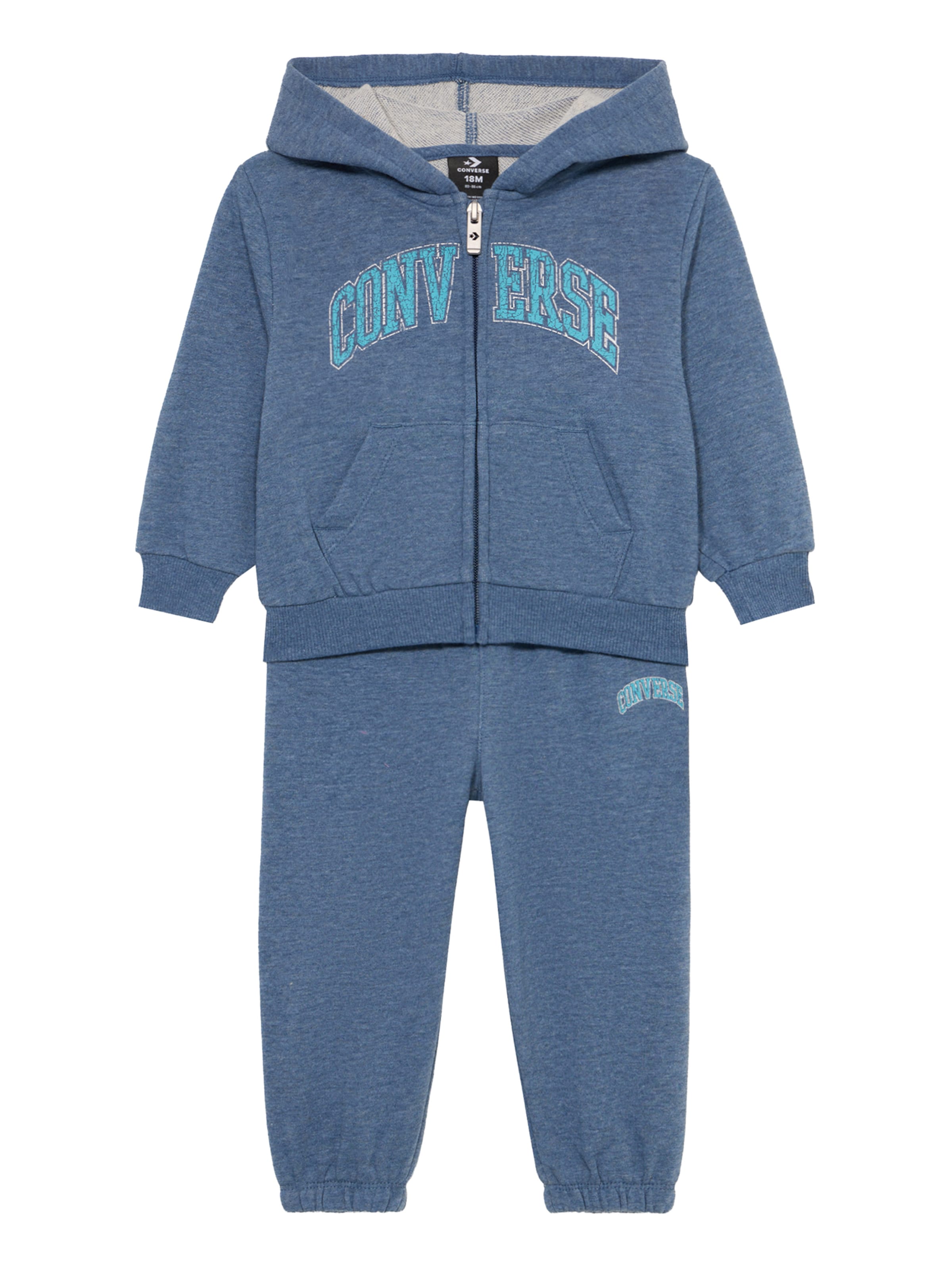 CONVERSE Joggingpak 'HERITAGE' in Blauw: voorkant