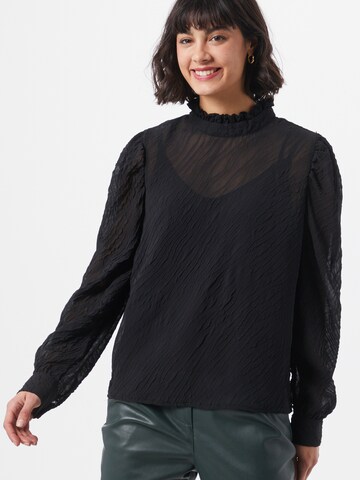 OBJECT Bluse 'OBJFrancisca' in Schwarz: Vorderseite