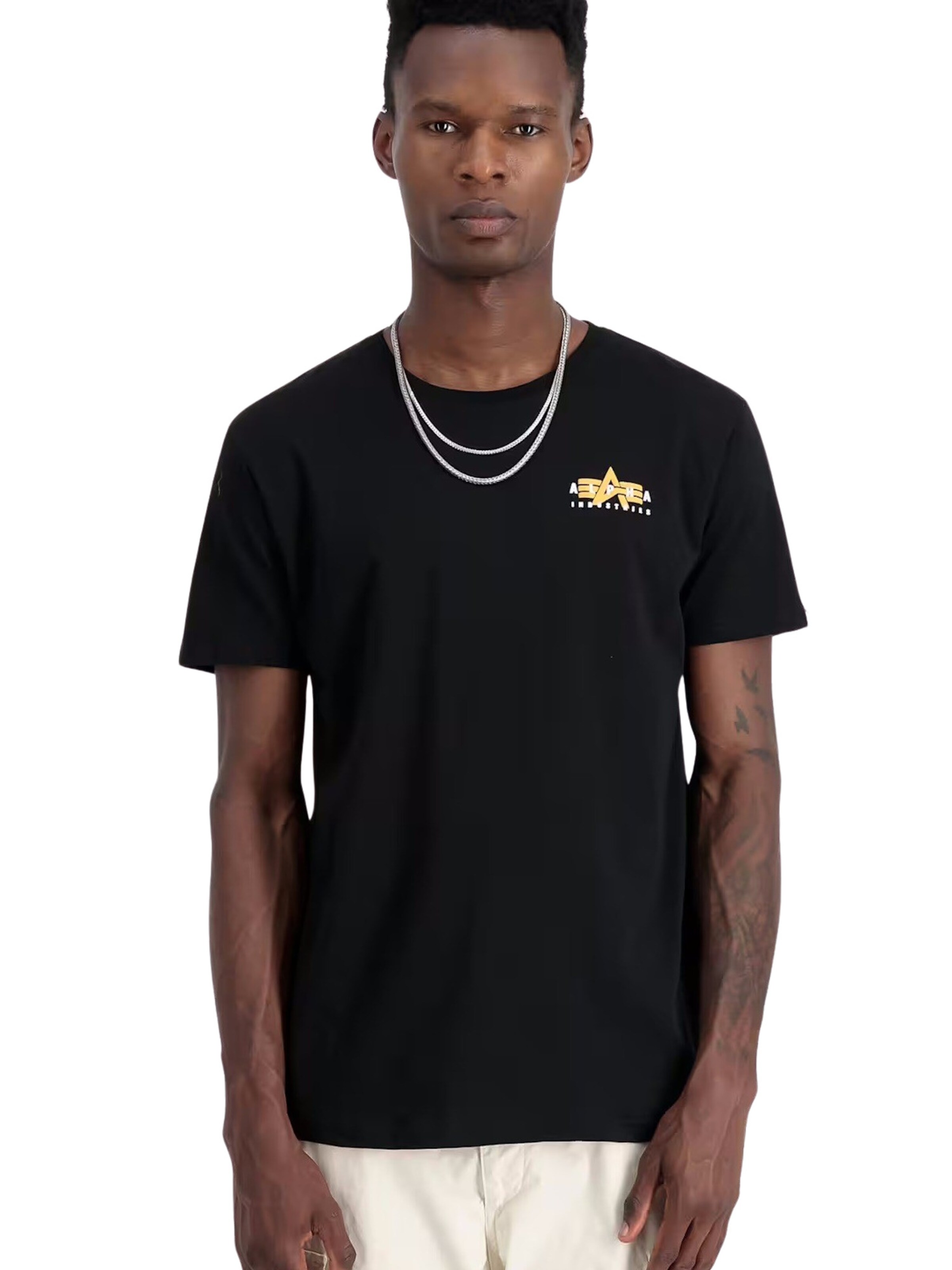 Maglietta 'Puff Print' di ALPHA INDUSTRIES in nero