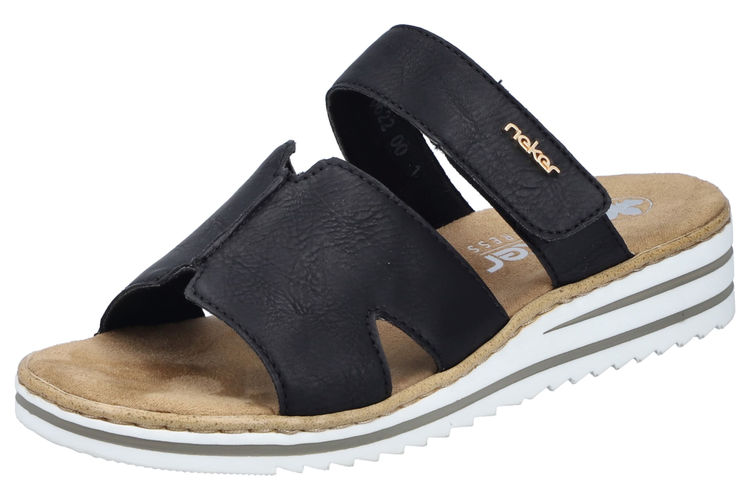 Mule Rieker en noir : devant