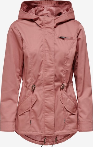 Parka mi-saison 'LORCA' ONLY en rose : devant