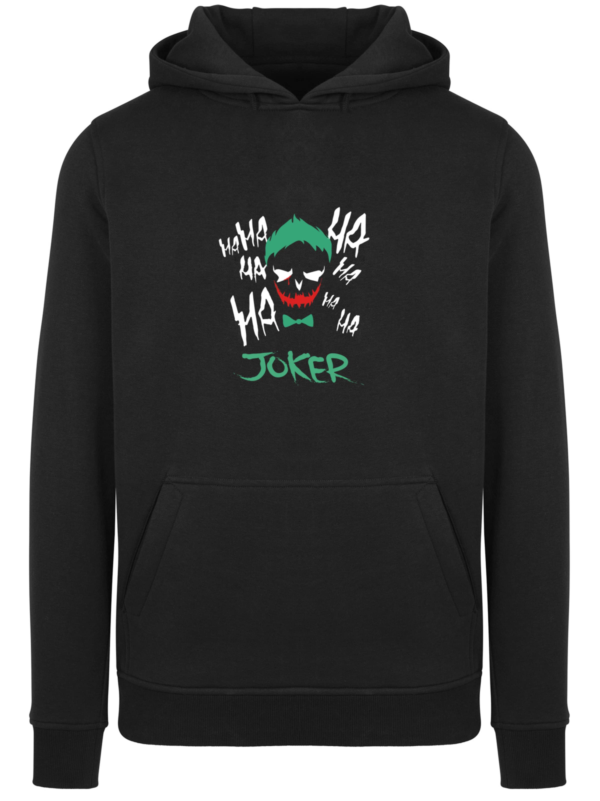 Sweat-shirt 'Suicide Squad Joker' F4NT4STIC en noir : devant