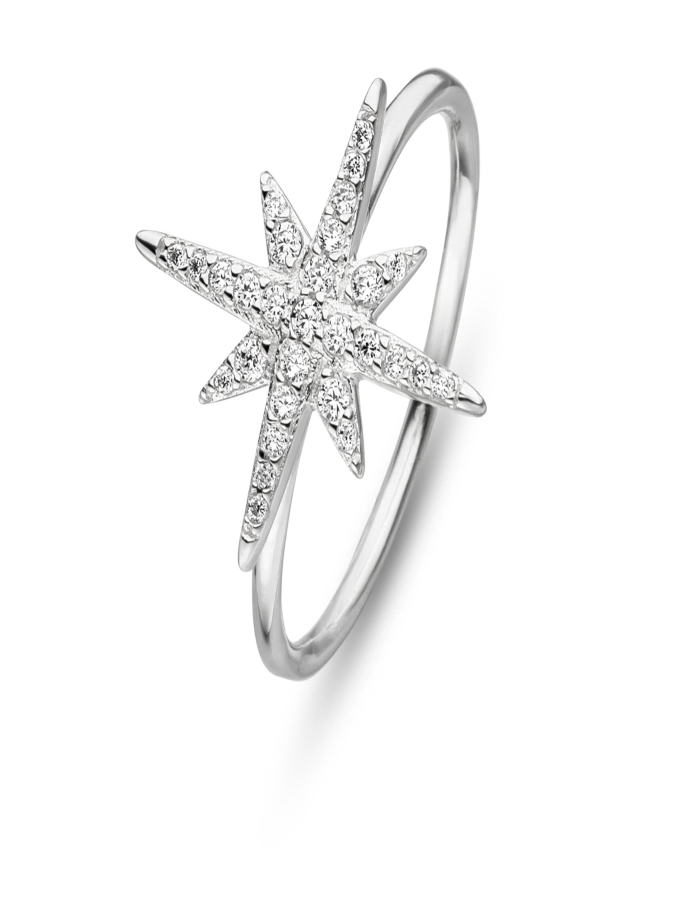 Fiocco Jewelry Ring 'Luna' in Silver: front