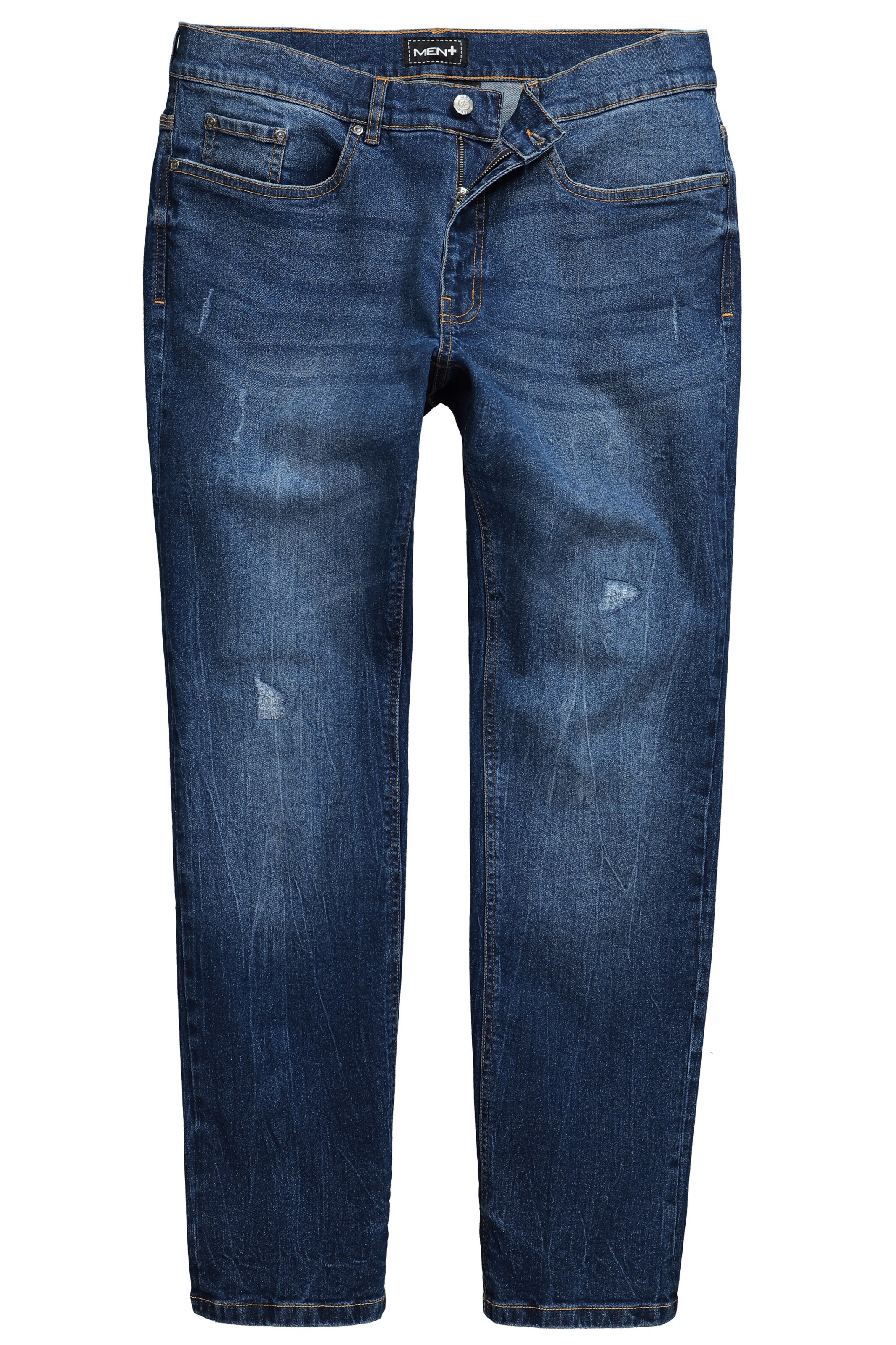 Men Plus Regular Jeans in Blauw: voorkant