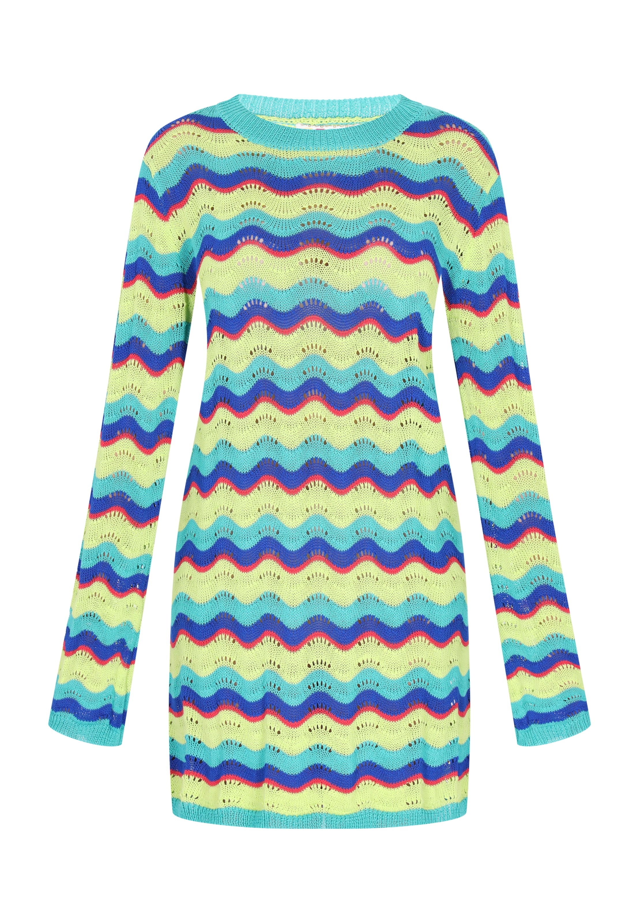 IZIA Úpletové šaty – modrá: přední strana