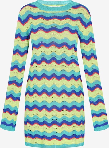 Robes en maille IZIA en bleu : devant