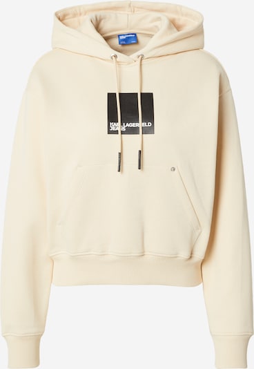 Megztinis be užsegimo iš KARL LAGERFELD JEANS, spalva – zomšos spalva / juoda / balta, Prekių apžvalga