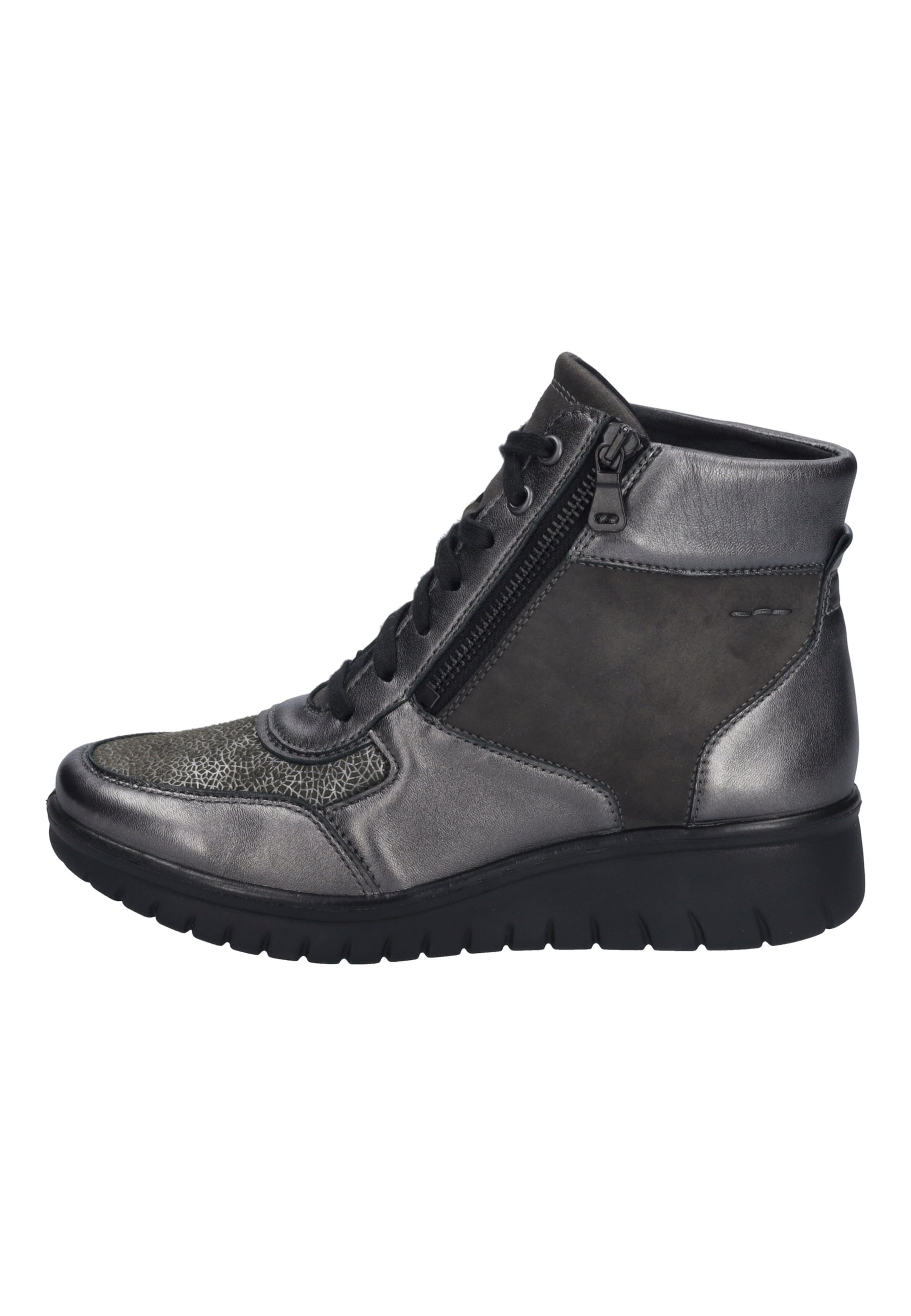 JOSEF SEIBEL Schnürstiefelette 'Calais 02' in grau / silbergrau, Produktansicht