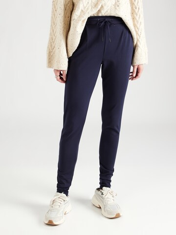 Hailys Tapered Pleat-Front Pants 'Jana' in Blue: front