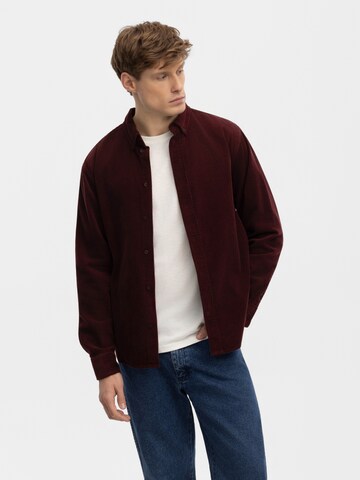 Antargo Comfort fit Button Up Shirt 'Henrik' in Red