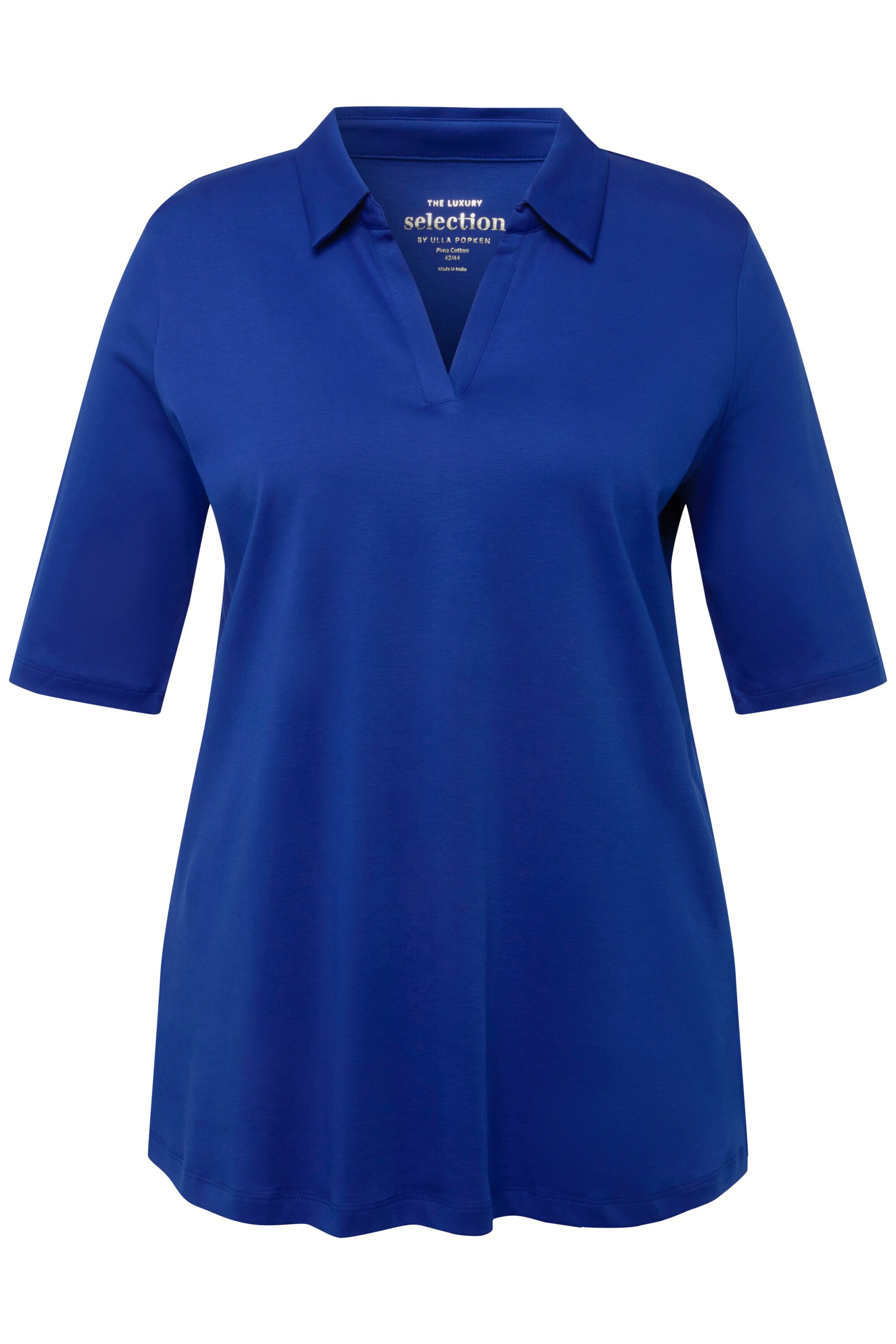 Ulla Popken Poloshirt in Blau: Vorderseite