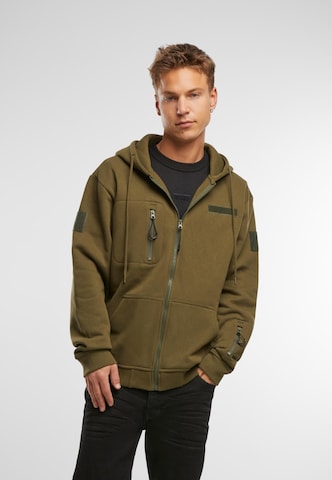 Brandit - Sudadera con cremallera en verde