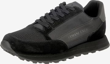 ARMANI EXCHANGE Rövid szárú sportcipők - fekete: elől