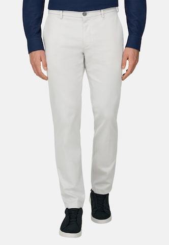 Boggi Milano Regular Pantalon in Wit: voorkant