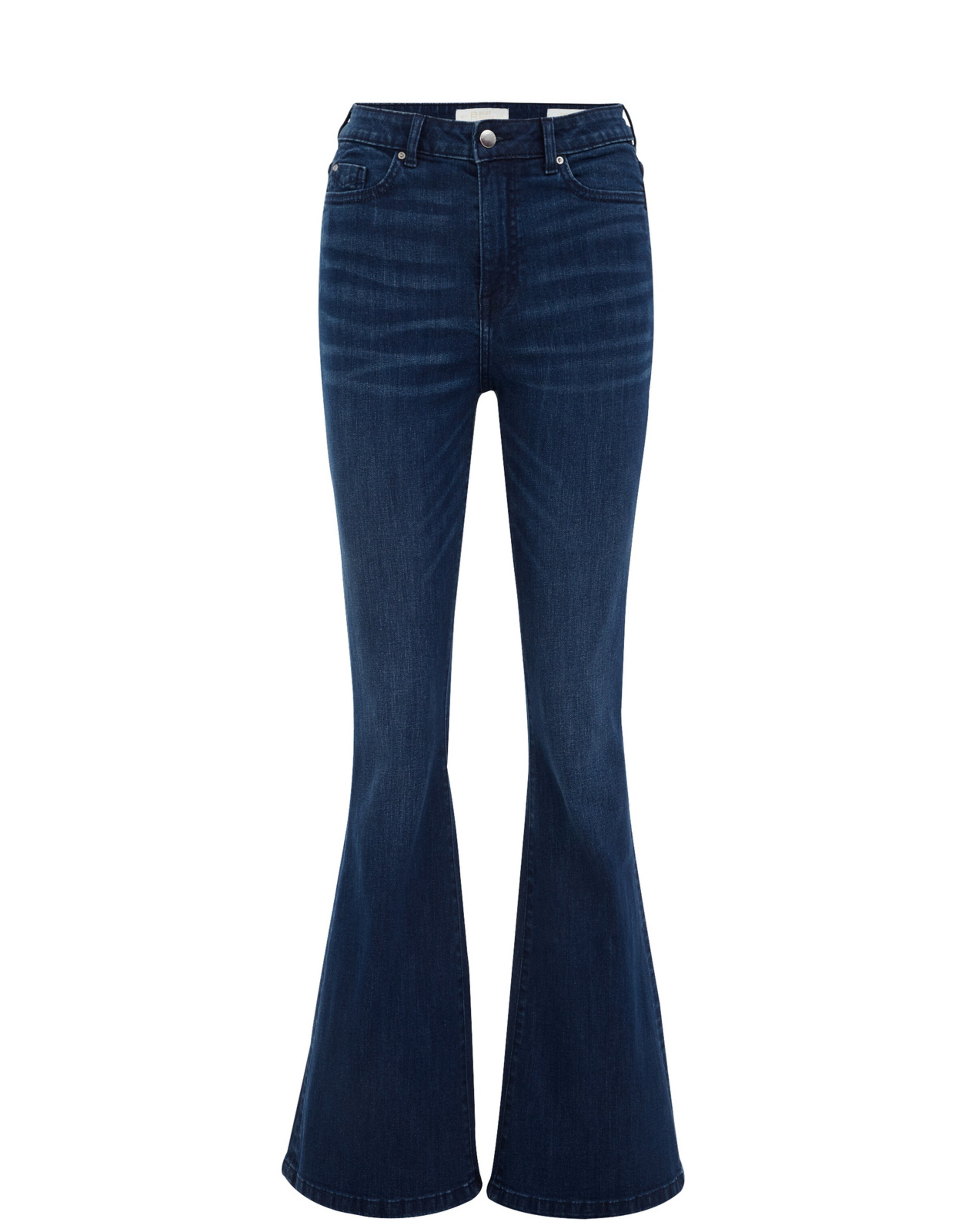 WE Fashion Zvonový Džíny – modrá: přední strana