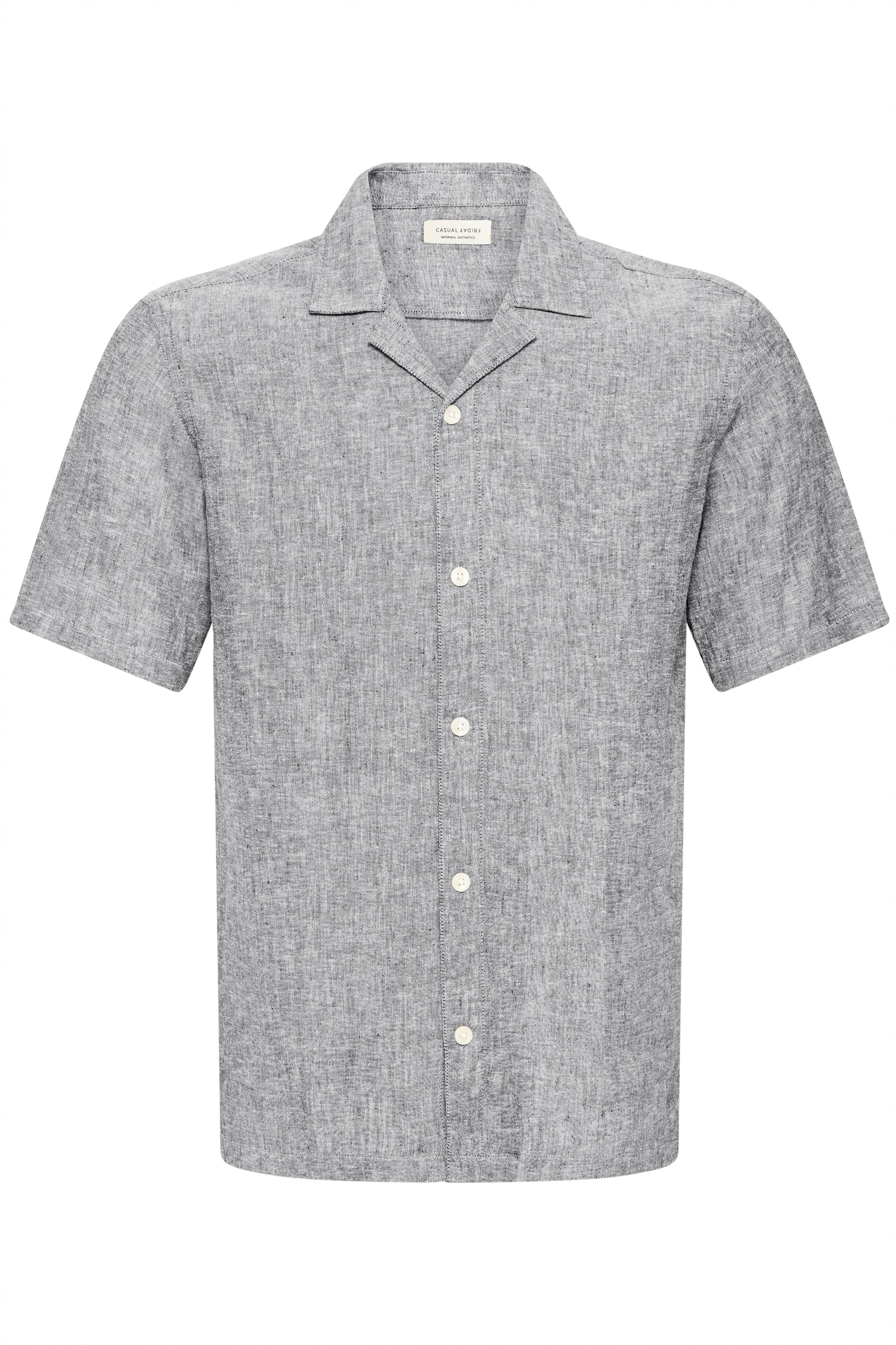 Casual Friday Leinenhemd ' CFSauby Linen Mix ' in Blau: Vorderseite