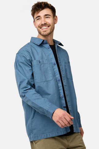 INDICODE JEANS Regular fit Overhemd 'Pilou' in Blauw