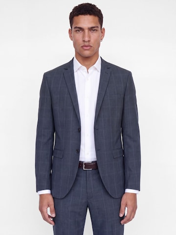 JACK & JONES - Corte superestrecho Chaqueta saco 'FRANCO' en azul: frente