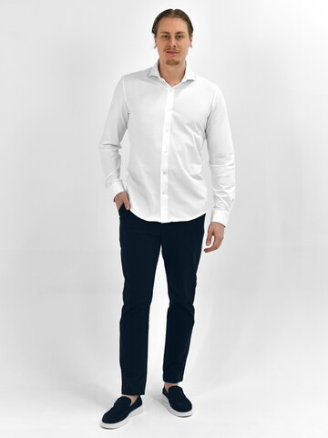 Vercate Slim Fit Businesshemd 'No. 19' in Weiß