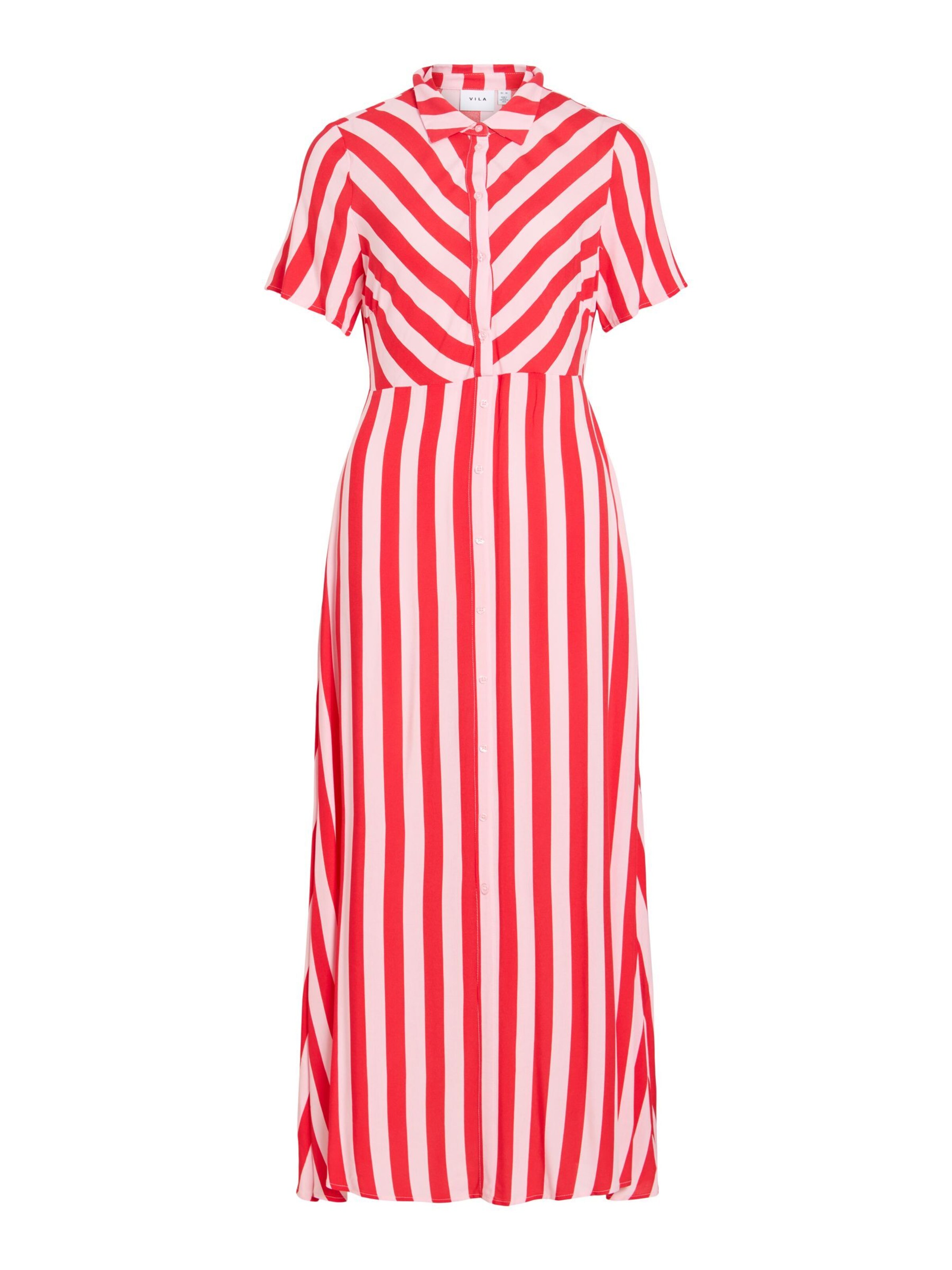 VILA - Vestido camisero 'VIAya' en rojo: frente