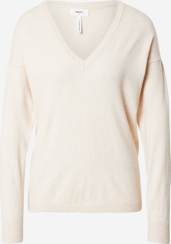 Pull-over 'Thess' OBJECT en beige : devant