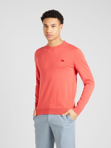 HUGO Sweater 'San Cassius' in Red: front